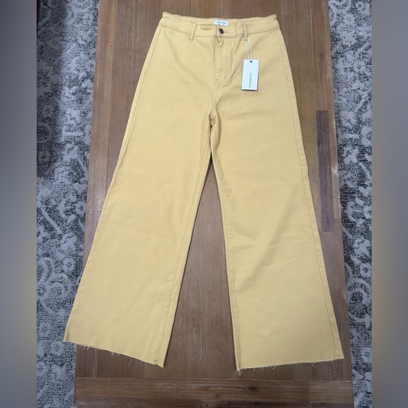 Anniewear Denim - High-Rise Wide Leg Jeans in Mustard Yellow